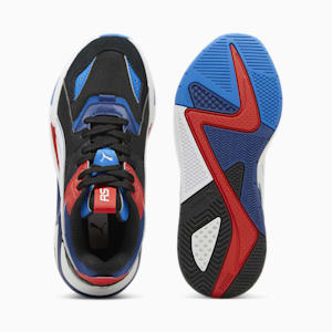 Tenis casual BMW M Motorsport RS-Fast para mujer, PUMA Black-Cool Cobalt-Pop Red, extralarge